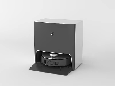 Modern Sleek Black Silver Kitchen Appliance With Round Component And Compact Design 3d model