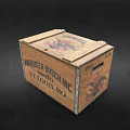 Wooden Crate Property of Anheuser Busch Inc with St Louis MO Branded Logo