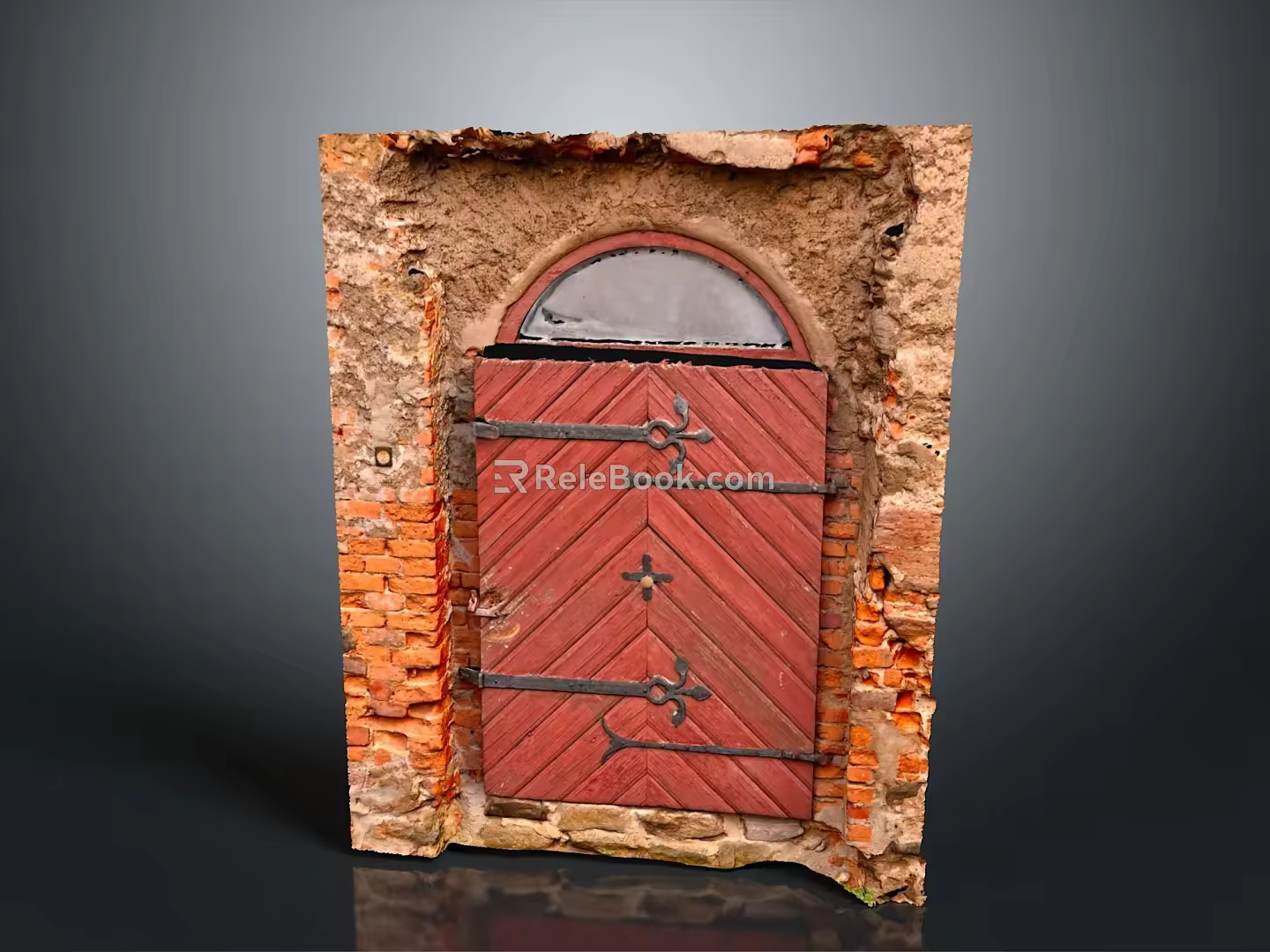 Ancient Gate Stone Gate Large Wooden Door Classical Gate Antique Gate Game Gate Entrance Gate 3d model