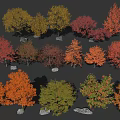 Tree Ginkgo Tree Autumn Landscape Tree Autumn Tree Yellow Tree Willow 3d model