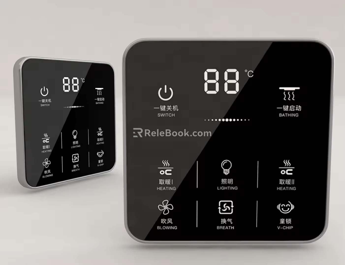 Switch panel intelligent switch water and electricity control panel 3d model