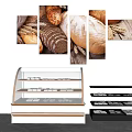 Modern Display Cabinet Bakery Shelf Baking Shop Shelf Display Rack 3d model