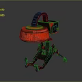 Industrial Robot Single Wheel Robot Double Wheel Robot Assistant Small Robot 3d model