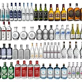 Neatly Arranged Assorted Wine Bottles Featuring Colorful Designs And Different Shapes