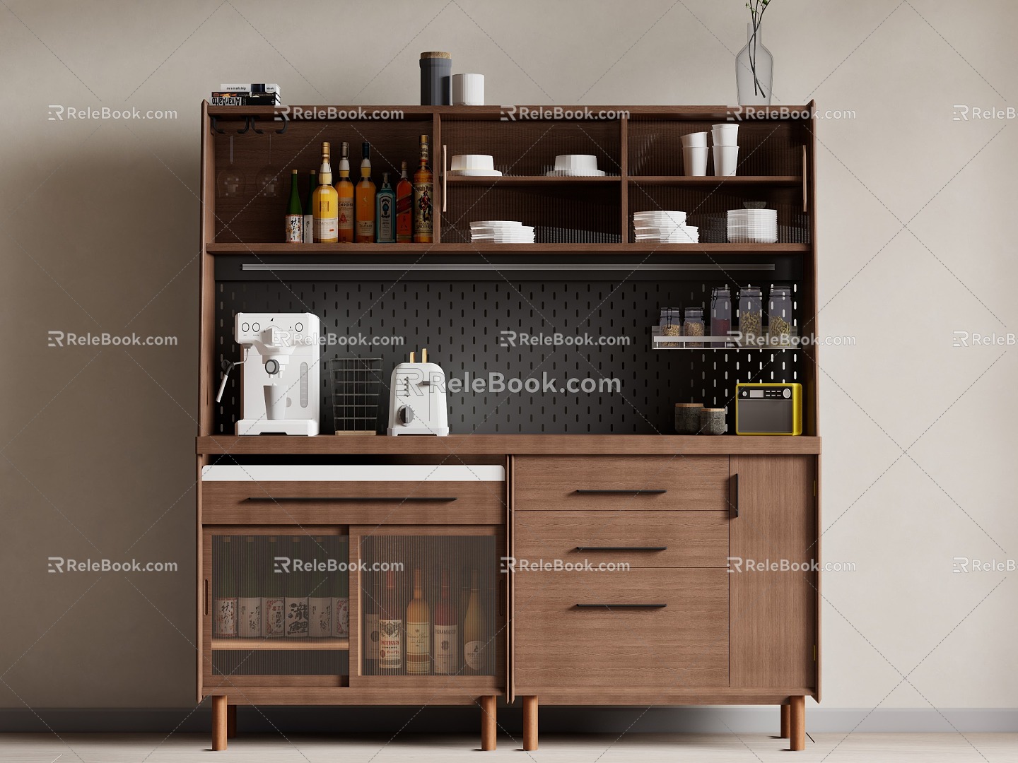 Middle Style Sideboard 3d model