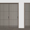 Stylish Wooden Sliding Doors with Vertical Slats Modern Interior Design