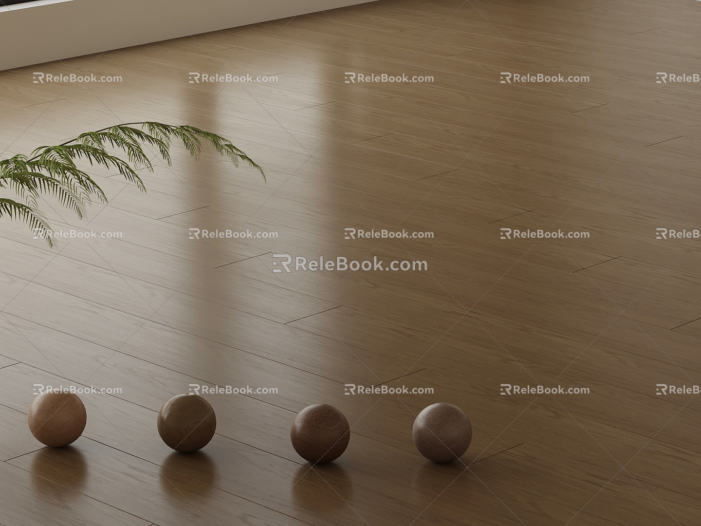 Cream wind wood floor 3d model