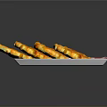 Golden Baked Flatbreads on White Tray with Red Checkered Napkin