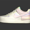Stylish White Pink And Purple Color Block Sneakers For Casual Fashion Wear