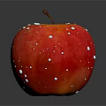 Daily Life Fresh Red Apple With Water Droplets On Shiny Surface And Dark Background