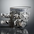 Fire Equipment with Multiple Round Nozzles Camouflage Pattern Transparent Cover and Compact Structure