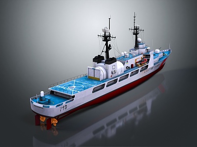 Modern Boat Digging Boat Gold Rush Boat 3d model