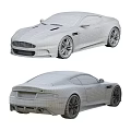 Silver Luxury Sports Car With Sleek Body Design And Sporty Alloy Wheels Front Rear Views