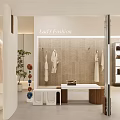 Modern Fashion Store Interior Design With White Arched Doorway Mannequins And Green Plants
