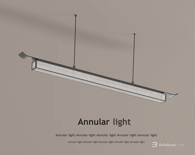 Modern Annular Pendant Light With 3D Structure For Interior Lighting 3d model