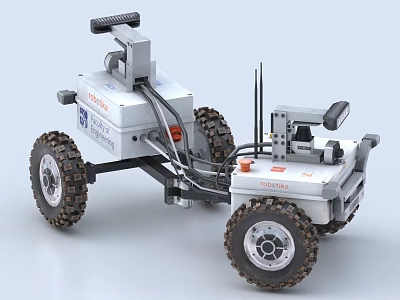 Intelligent Machine For Off road Exploration With Equipment 3d model