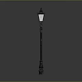 Vintage Street Lamp With Decorative Design And Chester Road Sign