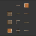 modern cardboard pixel cardboard voxel cardboard 3d model