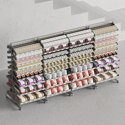 Modern Shelf Snack Store Shelf 3d model Modern Shelf Snack Store Shelf 3d model