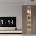 Modern Living And Dining Room With Sofa Coffee Table Circular Chandelier Decorative Painting And Rug