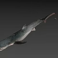 Realistic Shark Figure With Sleek Body And Fin Details On Gray Backdrop