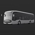 Modern Sleek City Bus Exterior Design With Large Windows And Streamlined Body