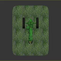 John Deere Green Tractor With Yellow Wheels On Green Grass Surface