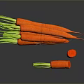 Fresh Carrots With Green Leaves Small Carrot And Shredded Carrot Pieces