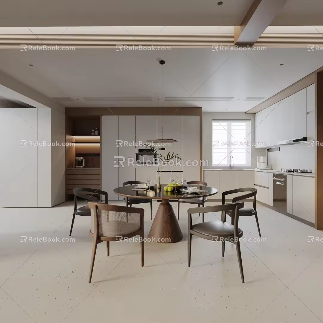 Modern table combination 3d model