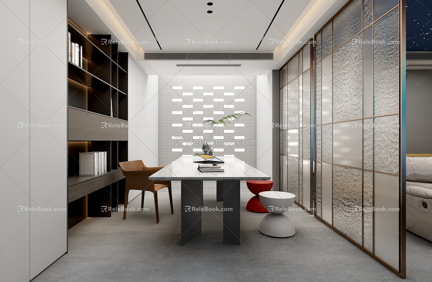 Study Tea Room Meeting Room 3d model