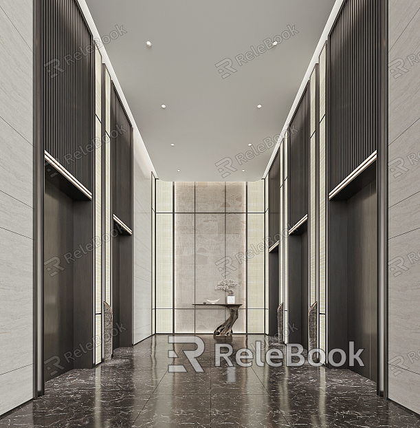 modern elevator hall model