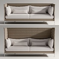 Modern Card Seat Sofa Office Sofa Double Sofa 3d model