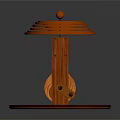 Wooden Mechanical Equipment with Circular Top Spiral Components and Handle