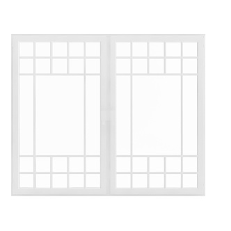 New Chinese-style Chinese-style windows Double-opening windows, casement windows, metal windows 3d model