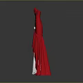 Elegant Red Strapless Long Dress With Ruched Design And White Lining