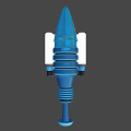 Game Movie Character Holding Blue Toy Gun With Glowing Light Feature
