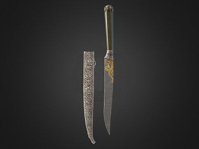 Ottoman Jade Handle Knife model