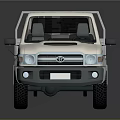 White Double Cab Pickup Truck With Cargo Bed And Roof Rack Design