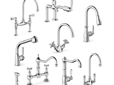Various Modern and Classic Kitchen Bathroom Faucet Styles and Designs 3d model