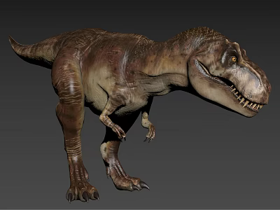 Realistic Tyrannosaurus Rex Dinosaur 3D Model With Sharp Teeth And Detailed Skin 3d model