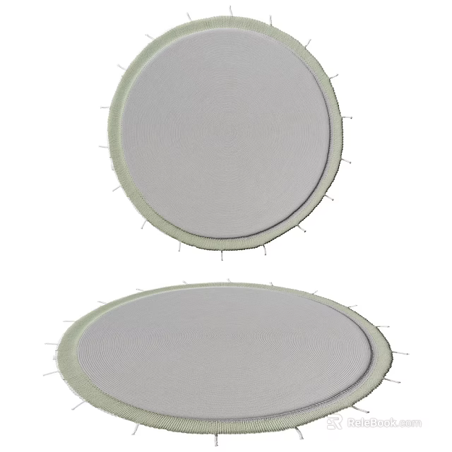 High Quality Round Fitness Mat With Reinforced Edge And Soft Surface Design 3d model 