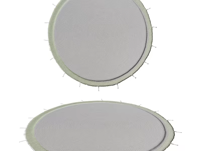 High Quality Round Fitness Mat With Reinforced Edge And Soft Surface Design 3d model