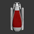 Red And White Automotive Tail Light With Metal Frame And Reflective Surface