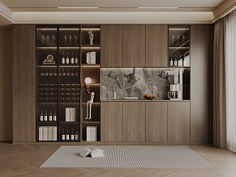 Modern Italian Light Luxury Wine Cabinet Ornaments 3d model