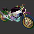 Motorcycle Two-wheeled Motorcycle Cross-country Motorcycle Road Race Motorcycle Motor Vehicle Transport 3d model