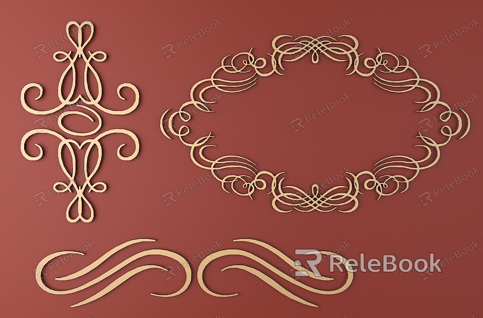 European-style Metal Carved European Pattern Hollow Carved Pattern model