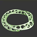 Elegant White Circular Fashion Bracelet With Unique Hollow Cutout Design And Modern Style