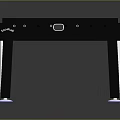 Modern Black Foosball Table Design With Red Blue Players And Stable Legs