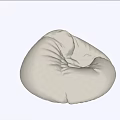 Beige Soft Plush Round Bean Bag Chair For Comfortable Cozy Seating