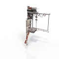 Industrial Equipment With Metal Frame Platform Chains And Ladder Structure Design